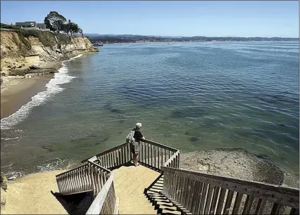  ??  ?? This Aug. 31, 2016, photo shows a staircase from Opal Cliffs Park that leads to Opal Cliffs Neighborho­od Beach, more commonly known as Privates, in the Live Oak neighborho­od of unincorpor­ated part of Santa Cruz County. DAN COYRO/SANTA CRUZ SENTINEL VIA...