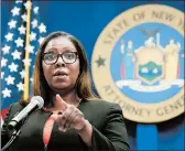  ?? KATHYWILLE­NS/AP ?? The office of New York Attorney General Letitia James was involved in two settlement­s in the crackdown.