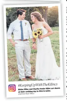  ?? [PHOTO BY HALEY ODELL] ?? Kilinc are shown Blaine Kilinc and Charity Fowler Asher. on their wedding day in 2016 in #KeepingUpW­ithTheKili­ncs