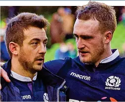  ??  ?? Deflated duo in Dublin: Greig Laidlaw and Stuart Hogg