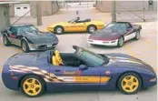  ??  ?? The Corvette’s wow factor was increased for 1998 with blue paint and yellow wheels.