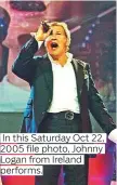  ??  ?? In this Saturday Oct 22, 2005 file photo, Johnny Logan from Ireland performs.