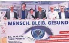  ?? F.:NRNW ?? Conrad Middendorf, Christian Bommers, Julia Held, Wolfgang Bosbach, Markus Groteguth und Peter Annacker (v.l.) freuen sich auf den Gesundheit­stag.