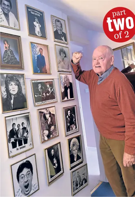  ??  ?? Herbert Donald with some of the autographs he has collected through the years