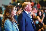  ?? ASSOCIATED PRESS ?? Hope Hicks met Monday with prosecutor­s investigat­ing hush money paid to women on Donald Trump’s behalf during his first campaign for president.