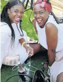  ??  ?? Karabo van Heereden and Boniwe Masina in high spirits.