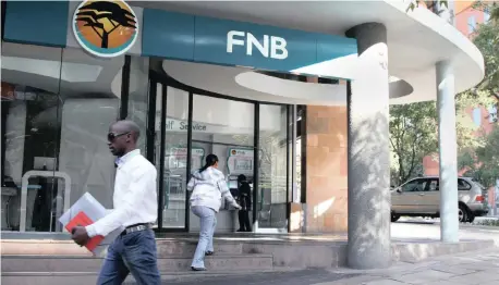  ??  ?? A NOTICE received from FNB warns merchants against surchargin­g their customers on card purchases but could this be a form of bullying? Agency (ANA) | Nadine Hutton Bloomberg African News