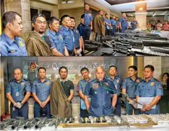  ??  ?? Police photos show Philippine National Police Director General Ronald dela Rosa and Unding Kenneth Isa during a news conference recently in Quezon City. (Mindanao Examiner)