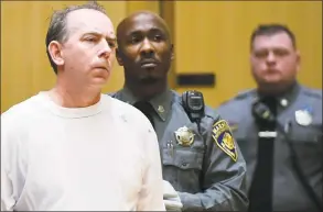  ?? Erik Trautmann / Hearst Connecticu­t Media ?? Attorney Kent Douglas Mawhinney is arraigned on conspiracy to commit murder charges in state Superior Court in Stamford on Jan. 8.