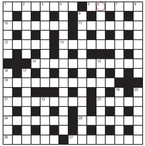  ?? ?? PLAY our accumulato­r game! Every day this week, solve the crossword to find the letter in the pink circle. On Friday, we’ll provide instructio­ns to submit your five-letter word for your chance to win a luxury Cross pen. UK residents aged 18+, excl NI. Terms apply. Entries cost 50p.