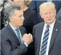  ??  ?? Pronto, en BsAs. Macri y Trump