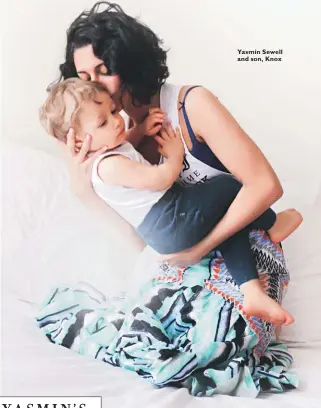  ??  ?? Yasmin Sewell and son, Knox