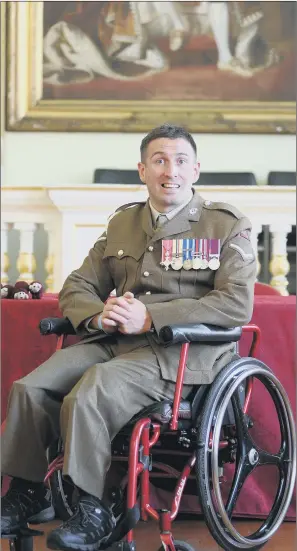  ?? PICTURE: SCOTT MERRYLEES ?? HONOUR: Ben Parkinson, when he was awarded the Freedom of Doncaster in 2017.