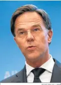  ?? BART MAAT / EFE ?? Mark Rutte.