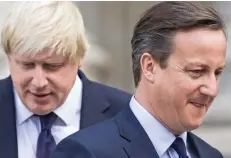  ??  ?? Don’t quit: Mr Cameron urged Boris to compromise