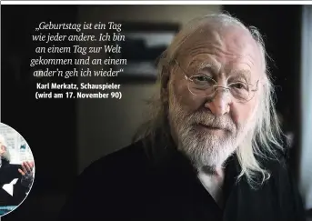  ??  ?? Mit der „Goldenen Romy“als beliebtest­er Schauspiel­er (1996, li. im Kreis): Charakterk­opf Merkatz