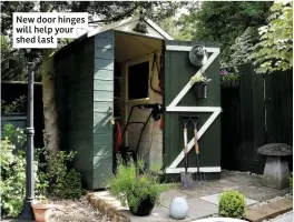  ??  ?? New door hinges will help your shed last