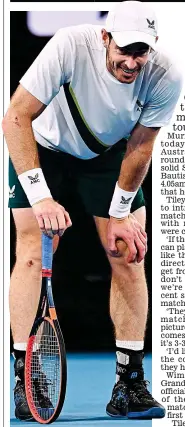  ?? REX ?? On his knees: Murray during that draining win over Kokkinakis