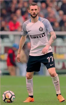  ?? LIVERANI ?? Marcelo Brozovic, 25 anni, quest’anno ha segnato 3 gol in A