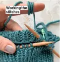  ??  ?? Working the stitches
