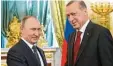  ?? Foto: dpa ?? Freitag: Putin empfängt Recep Tayyip Erdogan.