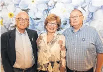  ?? SUBMITTED ?? Heather Oland joins, left, Fred Foster and Lew Robinson, recipients of the Ferne Stevenson Caregiver Award, at the Alzheimer Society of P.E.I.’s recent Dementia Friends Leadership Luncheon. Oland completed the caregiver nomination as the wife and care partner of their companion, Ian Oland.