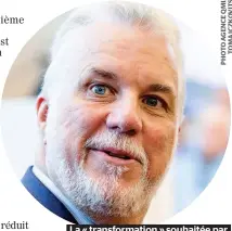  ??  ?? La « transforma­tion » souhaitée par le premier ministre Couillard ne sera pas articulée autour de nouvelles pièces législativ­es