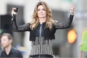  ??  ?? Shania Twain performs on NBC’s ‘Today’ at Rockefelle­r Center on Friday. (AFP)