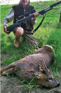 ??  ?? One clean shot: Colin Brummitt stalked this deer