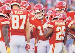  ?? DAVID EULITT/GETTY ?? At 7-4, the Chiefs lead the AFC West by one game over the other three teams. Overall, the AFC has only four teams with losing records through 12 weeks this season.