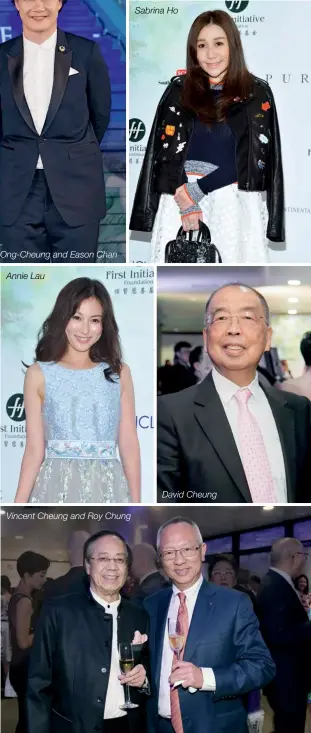 ??  ?? Annie Lau Vincent Cheung and Roy Chung Sabrina Ho David Cheung