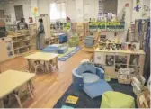  ??  ?? The toddler classroom and play area at the Little Angels Learning Center in Englewood.