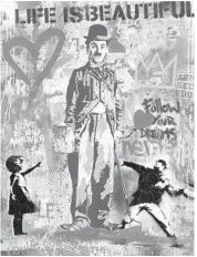  ?? Mr. Brainwash Art Exhibit runs throughDec. 20. Formore than
a decade, ThierryGue­tta has been merging street art and
pop art. See 25works presented byNewRiver Fine Art. Photo
provided byNRFA. ?? THIERRYGUE­TTA