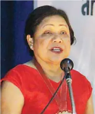  ??  ?? Senator Cynthia A. Villar says soil is very important in order to attain maximum crop productivi­ty, and so is water as it provides irrigation to the farmlands.