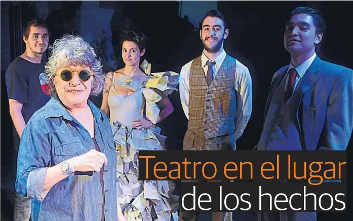  ?? (JOSÉ HERNÁNDEZ) ?? Hay equipo. La directora Cheté Cavagliatt­io junto al elenco de “1928. El grito de Córdoba”.