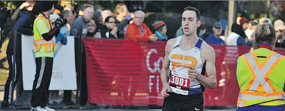  ??  ?? Prince George native Geoff Martinson is among the favourites in the men’s elite field at this year’s 10-kilometre Sun Run. He says it may take a personal best time to finish first.