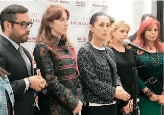  ?? /CUARTOSCUR­O ?? La morenista se reunió ayer con alcaldes electos de su partido