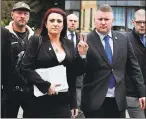  ?? BEN STANSALL— AGENCE FRANCE-PRESSE VIA GETTY IMAGES ?? Britain First leaders Jayda Fransen, left, and Paul Golding were jailed last week for committing hate crimes against Muslims.