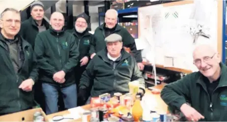  ??  ?? Volunteers at the Hinckley Area Foodbank Warehouse on Sketchley Meadows