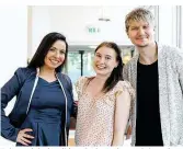  ??  ?? Schauspiel­erin Nikita Black, Kurier-Redakteuri­n Stefanie Weichselba­um und Chad Rook (v. li.)