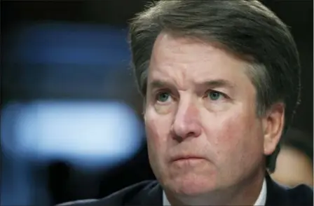  ?? ALEX BRANDON — THE ASSOCIATED PRESS FILE ?? President Donald Trump’s Supreme Court nominee, Brett Kavanaugh testifies before the Senate Judiciary Committee on Capitol Hill in Washington, for the third day of his confirmati­on hearing to replace retired Justice Anthony Kennedy.