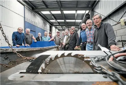  ?? BRADEN FASTIER/NELSON MAIL ?? The Nelson Menzshed groups have merged and been given the Reliance Engineerin­g building as a new base by the Nelson City Council.