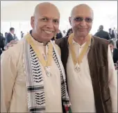  ?? PICTURE: FAKIR HASSEN ?? Professor Farid Esack (Order of Luthuli in silver), left, and Omar Badshah (Order of Ikhamanga in silver).