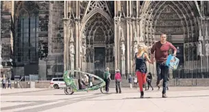  ??  ?? Der Film „Collide“(2016) ist der erste Hollywoodf­ilm, der überwiegen­d in Köln gedreht wurde. FOTO: LAIF