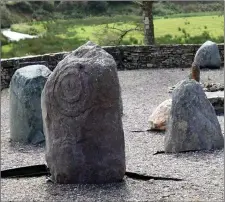  ??  ?? This collection of Ogham Stones in Kiskeam is one example of the wealth of historical sites found locally.