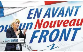  ??  ?? FN-Chefin Marine Le Pen kommt nach der Niederlage gegen Emmanuel Macron nicht auf Touren