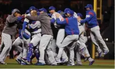  ?? BRIAN CASSELLA/TRIBUNE NEWS SERVICE ?? The Cubs scored four runs in the ninth Tuesday to eliminate San Francisco and reach the NL Championsh­ip Series for the second straight year.