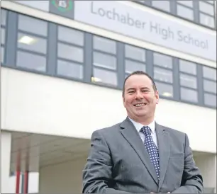 ??  ?? Lochaber High School’s new head, Scott Steele, is looking to the future.