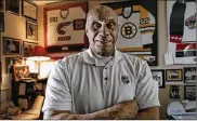  ?? SAN DIEGO UNION-TRIBUNE ?? For his contributi­ons to the sport, Willie O’Ree, 83, was inducted into the Hockey Hall of Fame on Monday in the builder category.