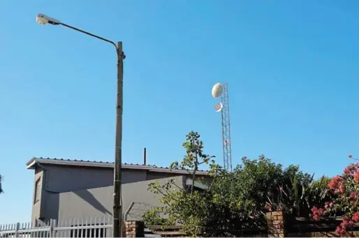 ?? Picture: JON HOUZET ?? NO CONSENT: Concerns were raised about the constructi­on of this cell/internet tower in Tamarisk Road in May last year, for which an applicatio­n was only received seven months later